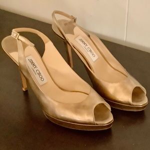 Beautiful Gold Jimmy Choos